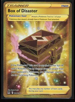 Box of Disaster (Secret Gold Rare) 214/196 SWSH11: Lost Origin Pokemon TCG LP - Image 1