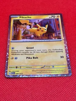 Pokemon Tcg Pikachu 006/015 McDonald's 2023 Confetti Holo - Image 2