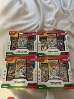 Pokemon First Partner Illustration Collection Series 1 Box Lot of 4 Pikachu - Image 1