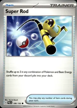 Super Rod - Common - Paldea Evolved 188/193 - MINT - Pokemon - Image 1