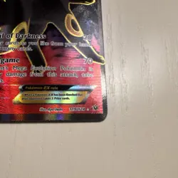 Pokemon Umbreon EX Full Art Ultra Rare Holo 119/124 Fates Collide 170 HP English - Image 3