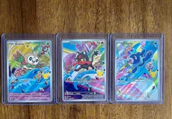 Rowlet, Litten & Popplio First Partner Illustration Collection Promo Set Pokemon - Image 1