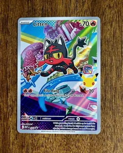 Rowlet, Litten & Popplio First Partner Illustration Collection Promo Set Pokemon - Image 3