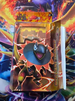 Pokemon Brilliant Thunder Theme Deck XY Flashfire *Opened No Coin - Image 1