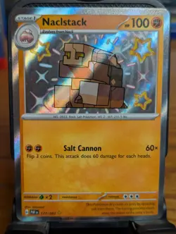 Pokemon TCG Paldean Fates Naclstack Shiny Rare Holo 177/091 - Image 1