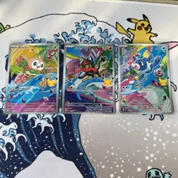 Pokemon TCG First Partner Illustration Rares Rowlet Litten Popplio 043 044 045 - Image 1
