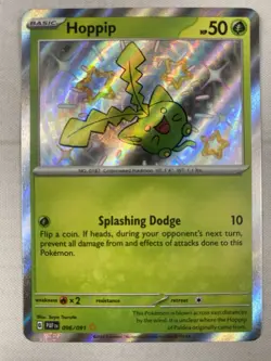 Hoppip 096/091 SV: Paldean Fates Baby Shiny Rsre Holo Pokemon NM - Image 1