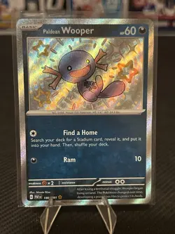 Paldean Wooper 180/091 Holo Shiny Rare Paldean Fates 2024 Pokemon NM - Image 1