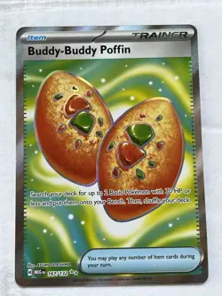 Pokemon Buddy-Buddy Poffin 167/132 Trainer Ultra Rare Holo *READ DESCRIPTION* - Image 1
