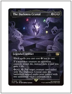 1x The Darkness Crystal, Borderless Art, Final Fantasy, Magic MTG NM - Image 1