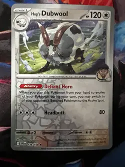 2025 Pokemon TCG Hop's Dubwool 136/159 Journey Together Reverse Holo - Image 1