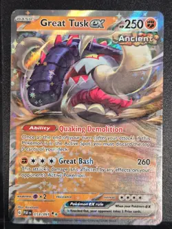 Great Tusk ex #53 Pokemon Paldean Fates - Image 1