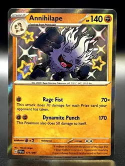Annihilape 171/091 Shiny Rare SV: Paldean Fates Pokemon TCG - NM - Image 1
