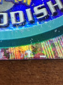1999 Topps Pokemon TV #43 Oddish Rainbow Foil Blue Logo C - Image 2