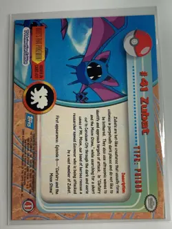 1999 Topps Pokemon TV #41 Zubat Silver Foil Blue Logo FREE COMBINED SHIP - Image 2