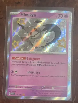 Pokemon TCG Mimikyu 160/091 Paldean Fates Holo Shiny NM - Image 1