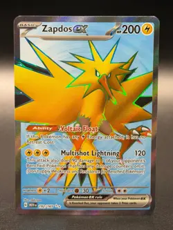 Zapdos ex 192/165 Ultra Rare SV: Scarlet & Violet 151 Pokemon TCG - NM - Image 1