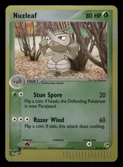 Pokemon Nuzleaf Uncommon Sandstorm 49/100 LP Reverse Holo - Image 1