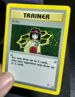 Pokemon TCG Erika Trainer Holo Rare Gym Heroes 16/132 Wizards English Unlimited - Image 3