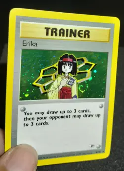 Pokemon TCG Erika Trainer Holo Rare Gym Heroes 16/132 Wizards English Unlimited - Image 4