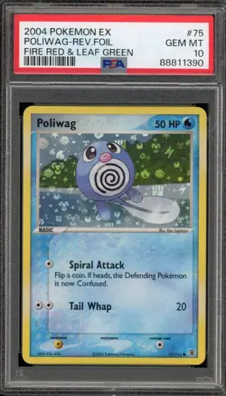 Pokemon Poliwag EX Fire Red & Leaf Green Reverse Holo #75 PSA 10 Gem Mint - Image 1