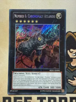 Number 6: Chronomaly Atlandis - REDU-EN092 - Secret Rare - Unlimited Yugioh VLP - Image 2