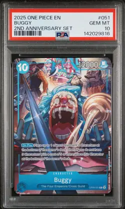 Buggy OP09-051 - One Piece 2nd Anniversary English Version - PSA 10 - Image 1