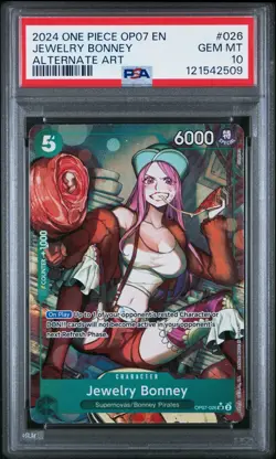 2024 One Piece OP07 Jewelry Bonney Alternate Art #026 PSA 10 GM DevilFruitDealer - Image 1