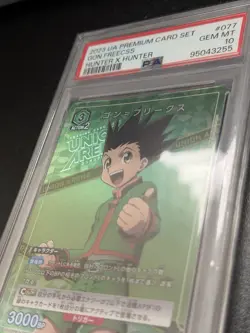 2023 UNION ARENA HUNTER X HUNTER #077 GON FREECSS R FOIL GEM MT PSA 10 - Image 4