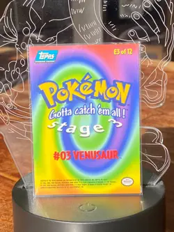 Venusaur 1999 Topps Pokemon Card First Movie E3 Stage 3 Blue Logo - Image 2