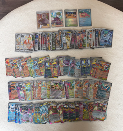 Pokemon Card Bulk 120 Official TCG Cards | V, EX , and Mega EX - Image 1