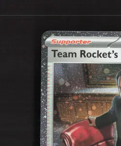 Team Rocket's Giovanni 174/182 Destined Rivals Cosmos Holo SWIRL Pokemon Card NM - Image 3