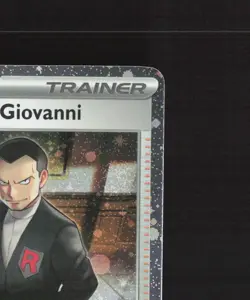 Team Rocket's Giovanni 174/182 Destined Rivals Cosmos Holo SWIRL Pokemon Card NM - Image 4