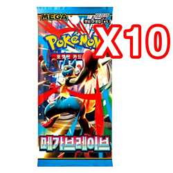 10+2 PACKS Mega Brave+Random Pokemon TCG Cards Booster NEW Factory Sealed KOREAN - Image 1