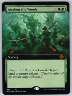 Awaken the Woods (Extended Art) M The Brothers' War #344 NM Foil - Image 1