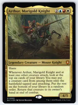 Arthur, Marigold Knight M Commander: Bloomburrow # 5 NM Foil - Image 1