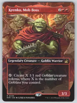Krenko, Mob Boss (Anime Borderless) R Ravnica Remastered #430 NM Normal - Image 1