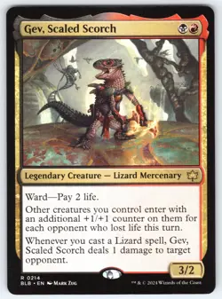 Gev, Scaled Scorch R Bloomburrow # 214 NM Normal - Image 1