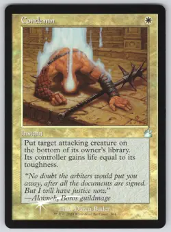Condemn (Retro Frame) U Ravnica Remastered #304 NM Foil - Image 1