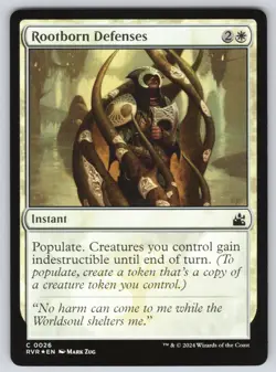 Rootborn Defenses C Ravnica Remastered #26 NM Foil - Image 1