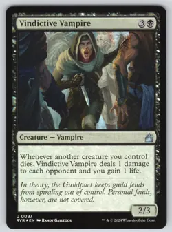 Vindictive Vampire U Ravnica Remastered #97 NM Foil - Image 1