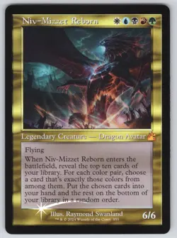 Niv-Mizzet Reborn (Retro Frame) M Ravnica Remastered #459 NM Foil - Image 1