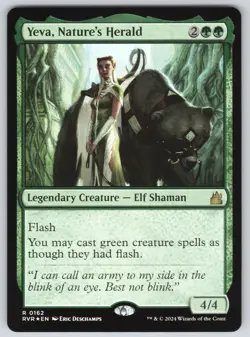 Yeva, Nature's Herald R Ravnica Remastered #162 NM Foil - Image 1