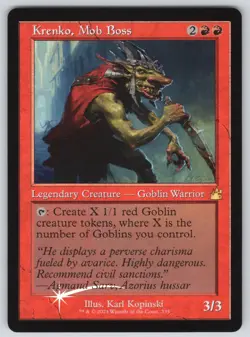 Krenko, Mob Boss (Retro Frame) R Ravnica Remastered #335 NM Foil - Image 1