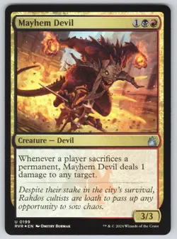 Mayhem Devil U Ravnica Remastered #199 NM Foil - Image 1