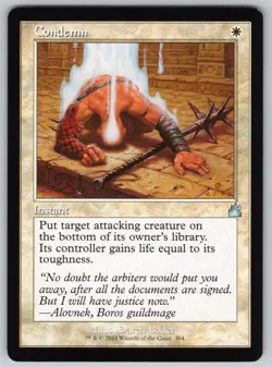 Condemn (Retro Frame) U Ravnica Remastered #304 NM Normal - Image 1
