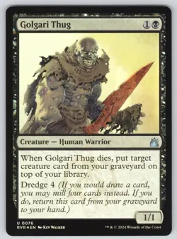 Golgari Thug U Ravnica Remastered #76 NM Foil - Image 1