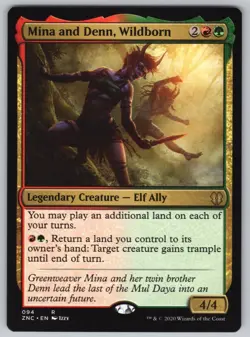 Mina and Denn, Wildborn R Commander: Zendikar Rising #94 NM Normal - Image 1