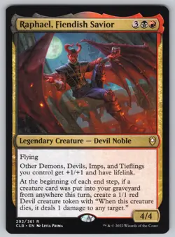 Raphael, Fiendish Savior R Commander Legends: Battle for Baldur's Gate #292 NM N - Image 1
