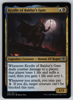 Krydle of Baldur's Gate U Adventures in the Forgotten Realms #226 NM Foil - Image 1